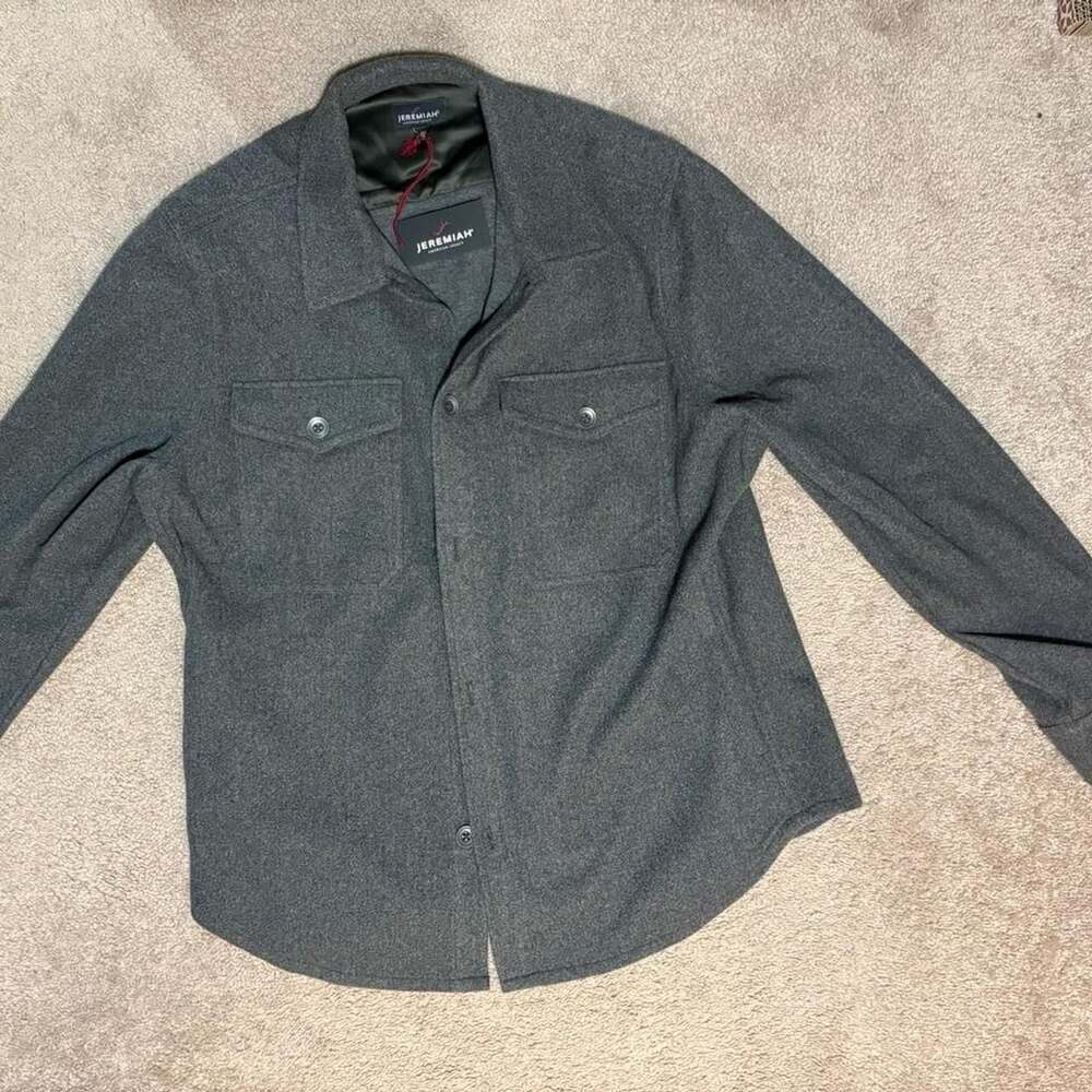 Jeremiah American Legacy Grey Wool-Like Polyester Coat Jacket - Size Large, New